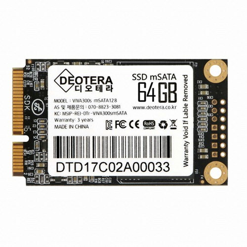 디오테라 VIVA 300S LITE mSATA (64GB)