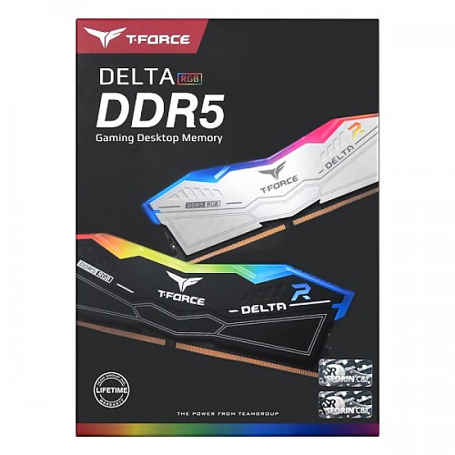 TeamGroup T-Force DDR5-6400 CL40 Delta RGB 화이트 패키지 (32GB(16Gx2))